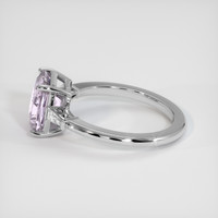 3.02 Ct. Pink Sapphire Ring, 18K White Gold 4