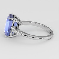 4.73 Ct. Blue Sapphire Ring, 18K White Gold 4