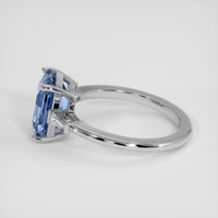 3.99 Ct. Violet Sapphire Ring, 18K White Gold 4