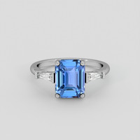 2.58 Ct. Color Change Sapphire Ring, 18K White Gold 1