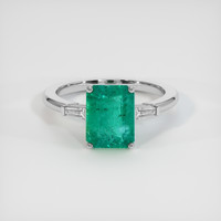 2.72 Ct. Emerald Ring, 18K White Gold 1