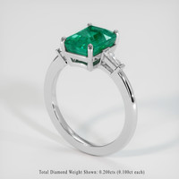 2.72 Ct. Emerald Ring, 18K White Gold 2