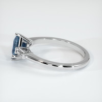 0.71 Ct. Sapphire Ring, 18K White Gold 4