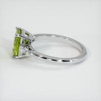 1.66 Ct. Yellowish Green Sapphire Ring, 18K White Gold 4