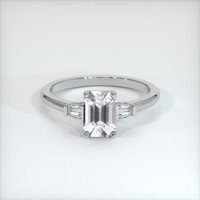1.09 Ct. White Sapphire Ring, 18K White Gold 1