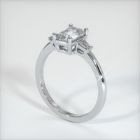 1.09 Ct. White Sapphire Ring, 18K White Gold 2