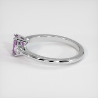 0.69 Ct. Purplish Pink Sapphire Ring, 18K White Gold 4