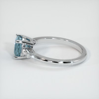 1.38 Ct. Sapphire Ring, 18K White Gold 4