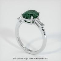 2.22 Ct. Sapphire Ring, 18K White Gold 2