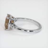 2.51 Ct. Brown Sapphire Ring, 18K White Gold 4