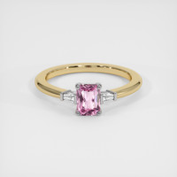 1.04 Ct. Pink Sapphire Ring, 14K White & Yellow 1