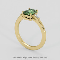 1.41 Ct. Green Sapphire Ring, 10K Yellow Gold 2