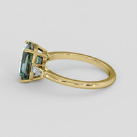 3.55 Ct. Bi Color Sapphire Ring, 10K Yellow Gold 4