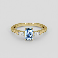 1.01 Ct. Blue Sapphire Ring, 10K Yellow Gold 1