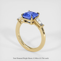 2.04 Ct. Blue Sapphire Ring, 10K Yellow Gold 2