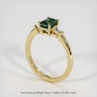 1.14 Ct. Bluish Green Sapphire Ring, 10K Yellow Gold 2