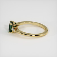 1.14 Ct. Bluish Green Sapphire Ring, 10K Yellow Gold 4