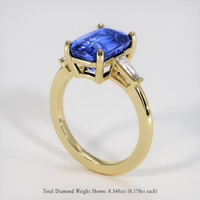 4.67 Ct. Blue Sapphire Ring, 14K Yellow Gold 2