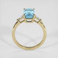 2.50 Ct. Blue Aquamarine Ring, 14K Yellow Gold 3