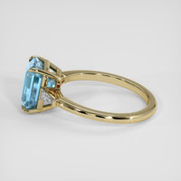 2.50 Ct. Blue Aquamarine Ring, 14K Yellow Gold 4
