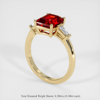 3.01 Ct. Ruby Ring, 14K Yellow Gold 2