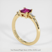 0.72 Ct. Ruby Ring, 14K Yellow Gold 2