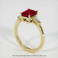 1.48 Ct. Ruby Ring, 14K Yellow Gold 2