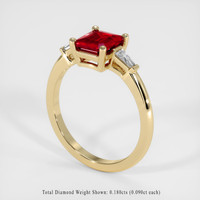 1.26 Ct. Ruby Ring, 14K Yellow Gold 2