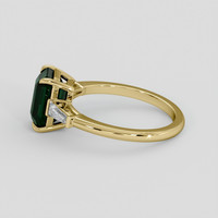 3.41 Ct. Bluish Green Sapphire Ring, 14K Yellow Gold 4