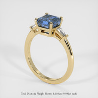 2.06 Ct. Bi Color Sapphire Ring, 14K Yellow Gold 2