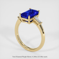 3.03 Ct. Sapphire Ring, 14K Yellow Gold 2