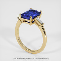 3.40 Ct. Sapphire Ring, 14K Yellow Gold 2