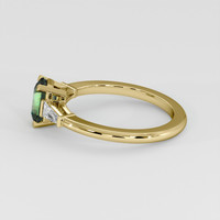 1.14 Ct. Yellowish Green Sapphire Ring, 14K Yellow Gold 4