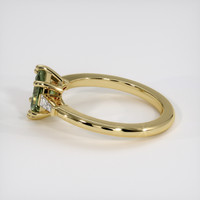 1.20 Ct. Green Sapphire Ring, 14K Yellow Gold 4