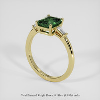 2.04 Ct. Yellowish Green Sapphire Ring, 14K Yellow Gold 2