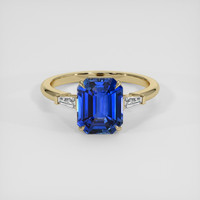 3.04 Ct. Blue Sapphire Ring, 14K Yellow Gold 1
