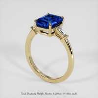 3.04 Ct. Blue Sapphire Ring, 14K Yellow Gold 2
