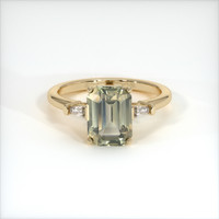 2.65 Ct. Greenish Brown Sapphire Ring, 14K Yellow Gold 1