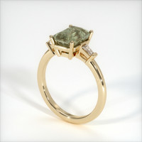 2.65 Ct. Greenish Brown Sapphire Ring, 14K Yellow Gold 2