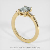 2.03 Ct. Sapphire Ring, 14K Yellow Gold 2