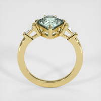 2.44 Ct. Greenish Blue Sapphire Ring, 14K Yellow Gold 3
