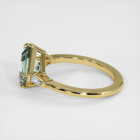 2.44 Ct. Greenish Blue Sapphire Ring, 14K Yellow Gold 4