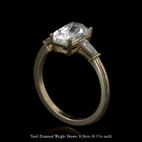 3.16 Ct. Sapphire Ring, 14K Yellow Gold 2