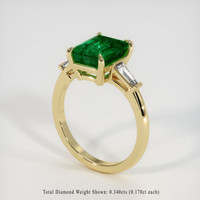 2.90 Ct. Emerald Ring, 18K Yellow Gold 2