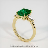 2.71 Ct. Emerald Ring, 18K Yellow Gold 2