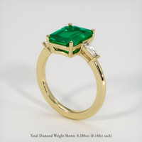 2.29 Ct. Emerald Ring, 18K Yellow Gold 2