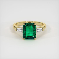 2.47 Ct. Emerald Ring, 18K Yellow Gold 1