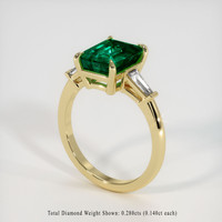 2.47 Ct. Emerald Ring, 18K Yellow Gold 2