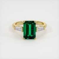 2.34 Ct. Emerald Ring, 18K Yellow Gold 1