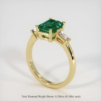 1.65 Ct. Emerald Ring, 18K Yellow Gold 2